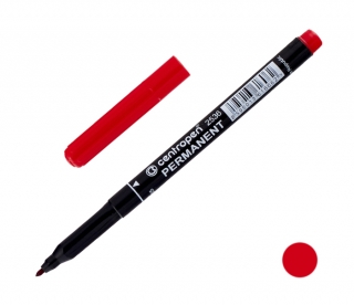Popisovač 2536, permanentní inkoust, červený, stopa 1mm, CENTROPEN