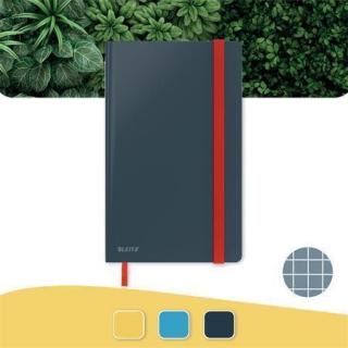 Poznámkový sešit "Cosy Soft Touch", matně šedá, čtverečkovaný, A5, 80 listů, tvrdé desky, LEITZ