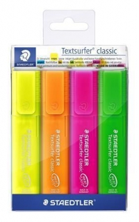Zvýrazňovač "Textsurfer classic 364", 4 barvy, 1-5mm, STAEDTLER