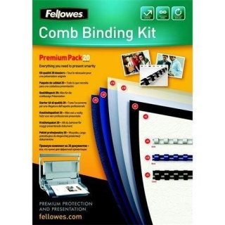 Starter kits for comb binding,  premium, up to 20 documents, FELLOWES