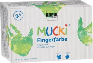 Sada prstových barev "MUCKI", 6 barev, KREUL
