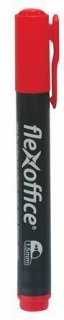 Permanentní popisovač "PM03", červená, 1,5mm, kuželový hrot, FLEXOFFICE