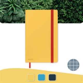 Poznámkový sešit "Cosy Soft Touch", matně žlutá, čtverečkovaný, A5, 80 listů, tvrdé desky, LEITZ