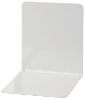 Rozdělovač knih, světle šedá, kov, 2 ks, 14x12x14 cm, WEDO