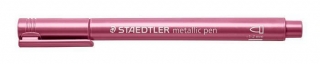 Dekorační popisovač, metalická červená, 1-2 mm, kuželový hrot, STAEDTLER