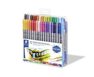 Fixy "Design Journey", 72 různých barev, sada, oboustranné, 0,8/3,0 mm, STAEDTLER