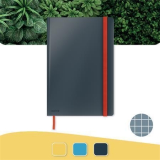 Poznámkový sešit "Cosy Soft Touch", matně šedá, čtverečkovaný, B5, 80 listů, tvrdé desky, LEITZ