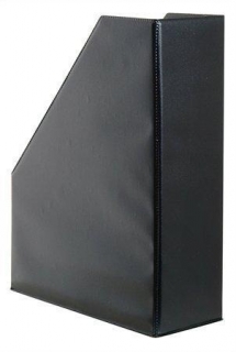 Stojan na časopisy, černý, PVC, 95 mm, VICTORIA