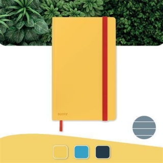 Poznámkový sešit "Cosy Soft Touch", matně žlutá, linkovaný, A5, 80 listů, tvrdé desky, LEITZ