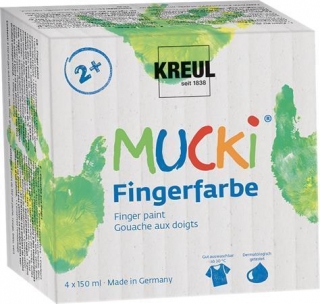 Sada prstových barev "MUCKI", 4 barvy, KREUL
