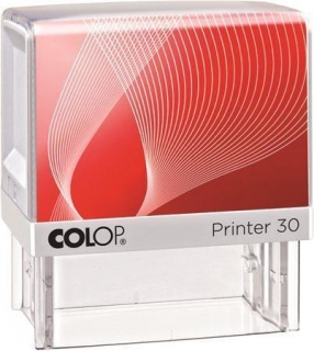 Razítko, COLOP "Printer IQ 30", bílé razítko - černý polštářek