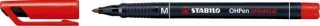 Permanentní popisovač "OHPen M", červená, 1mm, STABILO