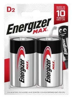 Baterie, D (velký monočlánek), 2 ks, ENERGIZER "Max"