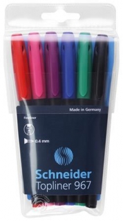 Liner  "Topliner 967", 6 barev, 0,4mm, SCHNEIDER