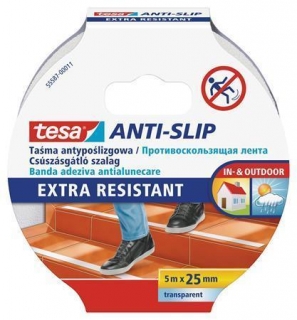 Protiskluzová páska "Anti-slip", průhledná, 25 mm x 5 m, TESA
