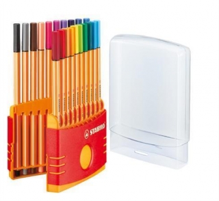 Liner  "Point 88 ColorParade", 20 barev, 0,4mm, STABILO