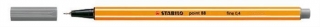 Liner  "Point 88", šedá, 0,4mm, STABILO