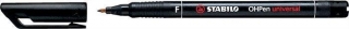 Permanentní popisovač "OHPen F", černá, 0,7mm, STABILO