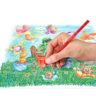 Barevné pastelky "Noris Club", 36 barev, sada, kovový box, šestihranné, STAEDTLER