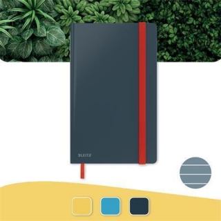 Poznámkový sešit "Cosy Soft Touch", matně šedá, linkovaný, A5, 80 listů, tvrdé desky, LEITZ