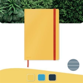 Poznámkový sešit "Cosy Soft Touch", matně žlutá, linkovaný, B5, 80 listů, tvrdé desky, LEITZ