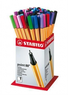 Liner  "Point 88", mix barev, 0,4mm, 60ks/displej, STABILO