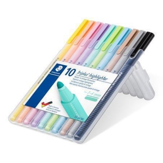 Sada zvýrazňovačů "Triplus Textsurfer", 10 různých barev, 1-4 mm, STAEDTLER