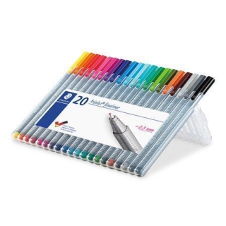 Liner "Triplus 334 Box" sada, 20 barev, 0,3mm, STAEDTLER