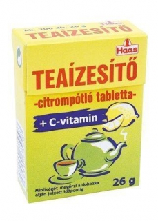 Tablety do čaje, s aroma citronu, 20g, HAAS