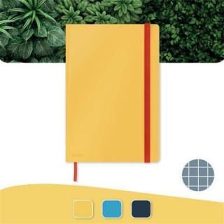 Poznámkový sešit "Cosy Soft Touch", matně žlutá, čtverečkovaný, B5, 80 listů, tvrdé desky, LEITZ