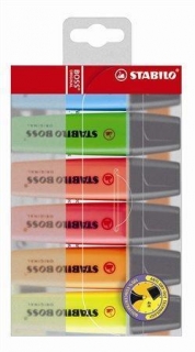 Zvýrazňovač "BOSS original", 6 barvy, 2-5mm, STABILO