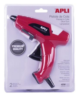 Tavná lepící pistole, APLI, 40W, lepící tyčinky o pr. 11mm (tavná pistole)