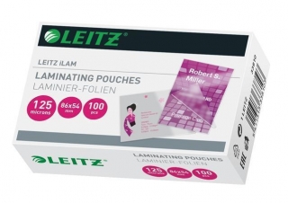 Laminovací kapsy Leitz iLAM 54 x 86 mm, 125 mic, Čirá
