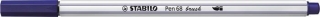 Štětcový fix "Pen 68 brush", tmavě modrá, STABILO