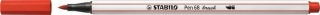 Štětcový fix "Pen 68 brush", červená, STABILO