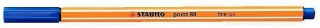 Liner  "Point 88", modrá, 0,4mm, STABILO