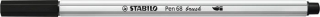 Štětcový fix "Pen 68 brush", černá, STABILO