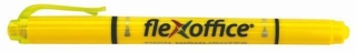 Zvýrazňovač "HL01", žlutá, 1,0/4,0 mm, oboustranný, FLEXOFFICE