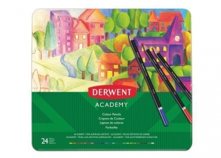 Sada pastelek "Academy", 24 různých barev, DERWENT