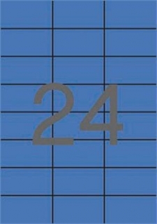 Etiketa, 70 x 37mm, modrá, 2400ks/bal., APLI
