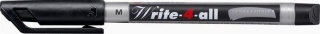 Permanentní popisovač "Write-4-all", černá, 1mm, kuželový hrot, STABILO