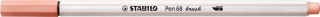 Štětcový fix "Pen 68 brush", béžová, STABILO
