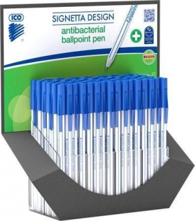Kuličkové pero "Signetta", modrá, 0,7 mm, displej/120ks, ICO
