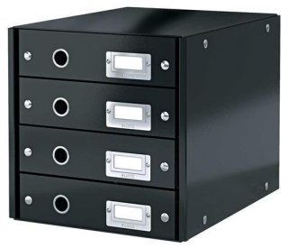 Zásuvkový box Leitz Click & Store se 4 zásuvkami, Černá