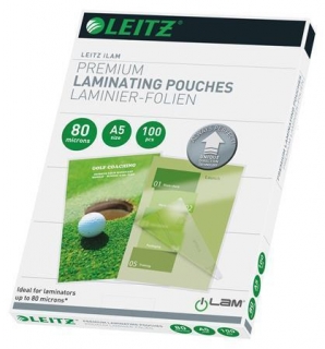 Laminovací kapsy Leitz iLAM UDT A5, 80 mic, Čirá