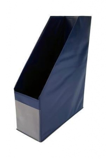 Stojan na časopisy, modrý, PVC, 95 mm, VICTORIA