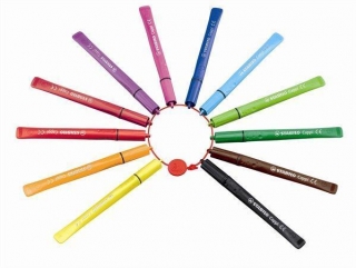 Fix "Cappi", mix barev, 1mm, 12ks/bal., STABILO
