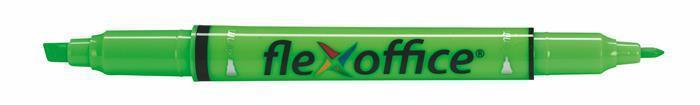 Zvýrazňovač "HL01", zelená, 1,0/4,0 mm, oboustranný, FLEXOFFICE